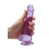 REALROCK - półprzezroczyste, realistyczne dildo - fioletowe (17 cm) 