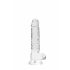 REALROCK - półprzezroczyste dildo - przezroczyste (17 cm) 