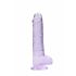 REALROCK - półprzezroczyste, realistyczne dildo - fioletowe (19 cm) 