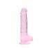 REALROCK - półprzezroczyste, realistyczne dildo - różowe (19 cm) 