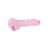 REALROCK - przezroczysty realistyczny dildo - różowy (19cm)