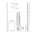 REALROCK - przezroczysty realistyczny dildo (19 cm)