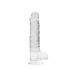 REALROCK - przezroczysty realistyczny dildo - krystalicznie czysty (19 cm)