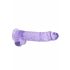 REALROCK - przezroczysty realistyczny dildo - fioletowy (22 cm)