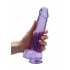 REALROCK - półprzezroczyste, realistyczne dildo - fioletowe (22 cm) 