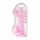 REALROCK - przezroczysty realistyczny dildo - różowy (22 cm)