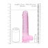 REALROCK - przezroczysty realistyczny dildo - różowy (22 cm)