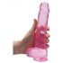 REALROCK - przezroczysty realistyczny dildo - różowy (22 cm)