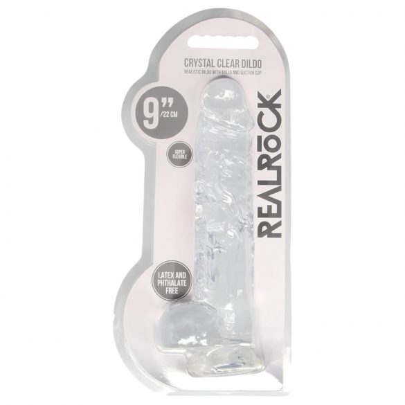 REALROCK - przejrzysty realistyczny dildo - 22cm