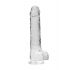 REALROCK - półprzezroczyste, realistyczne dildo - przezroczyste (22 cm) 