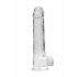 REALROCK - przezroczysty realistyczny dildo - krystalicznie czysty (22 cm)