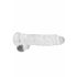 REALROCK - przejrzysty realistyczny dildo - 22cm