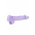 REALROCK - realistyczny przezroczysty dildo - fioletowy (15 cm)