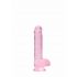 REALROCK - półprzezroczyste, realistyczne dildo - różowe (15 cm) 