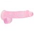 REALROCK - przezroczysty realistyczny dildo - różowy (15 cm)