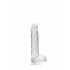 REALROCK - przezroczysty realistyczny dildo - krystalicznie czysty (15 cm)