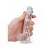 REALROCK - półprzezroczyste dildo - przezroczyste (15 cm) 