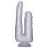 Realrock - realistyczny podwójny dildo - 22 cm (przezroczysty)