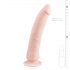 Easytoys - przyssawkowy 100% silikonowy dildo (21 cm) - naturalny