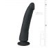 Easytoys - przyssawkowy dildo 100% silikonowy (21 cm) - czarny