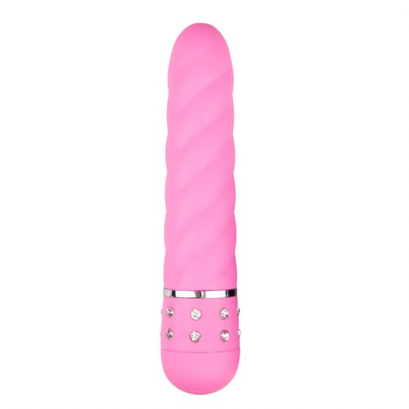 Wibrator Easytoys Diamond - Twisted Rod Vibrator (różowy) 