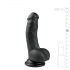 Easytoys - Dildo z przyssawką i jądrami (15 cm) - czarny