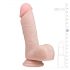 Easytoys - dildo z przyssawką i jądrami (17,5 cm) - naturalny