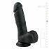 Easytoys - zaciskane dildo do jąder (17,5 cm) - czarne 