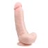 Easytoys - dildo z zaciskiem na jądra (20 cm) - naturalne 