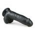 Easytoys - Dildo z przyssawką i jądrami (20 cm) - czarny