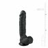 Easytoys - zaciskane dildo do jąder (22,5 cm) - czarne 