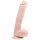 Easytoys - duży dildo z przyssawką i jądrami (26,5cm) - naturalny