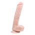 Easytoys - duże dildo z jądrami (26,5 cm) - naturalne 