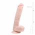 Easytoys - duże dildo z jądrami (26,5 cm) - naturalne 