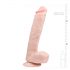 Easytoys - duży dildo z przyssawką i jądrami (26,5cm) - naturalny