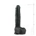 Easytoys - Zaciskane, duże dildo do jąder (29,5 cm) - czarne 