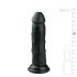 Easytoys - dildo z zaciskiem (15,5 cm) - czarny 