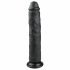 Easytoys - Bardzo duże dildo z zaciskiem (28,5 cm) - czarne 