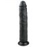 Easytoys - czarny, bardzo duży dildo z przyssawką (28,5 cm)