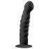 Czarny analny dildo z przyssawką 14 cm - Ribbed Easytoys