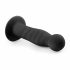 Easytoys Ribbed - dildo analne z zaciskami (14 cm) - czarny 