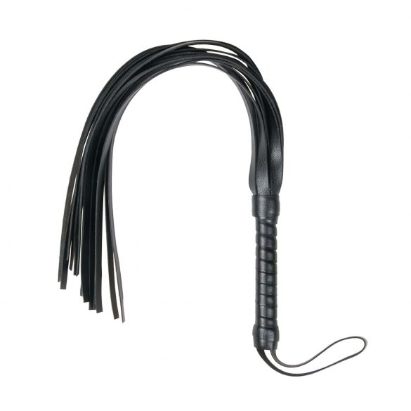 Easytoys Flogger - miękki pejcz z ekoskóry (czarny)