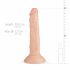 Real Fantasy Blane - dildo z zaciskiem (20 cm) - naturalne 