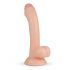 Real Fantasy Vince - zaciskane dildo z napletkiem na jądra 19,5 cm - naturalne 