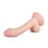 Real Fantasy Vince - zaciskane dildo z napletkiem na jądra 19,5 cm - naturalne 