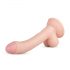 Real Fantasy Vince - dildo z jądrami i napletkiem - 19,5 cm (naturalny)