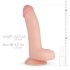 Real Fantasy Cliff - zaciskane dildo z jądrami (22 cm) - naturalne 