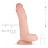 Real Fantasy Cliff - zaciskane dildo z jądrami (22 cm) - naturalne 