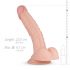 Real Fantasy Derek - zaciskane dildo z jądrami (22 cm) - naturalne 