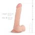 Real Fantasy Felix - dildo z zaciskiem na jądra (22 cm) - naturalne 